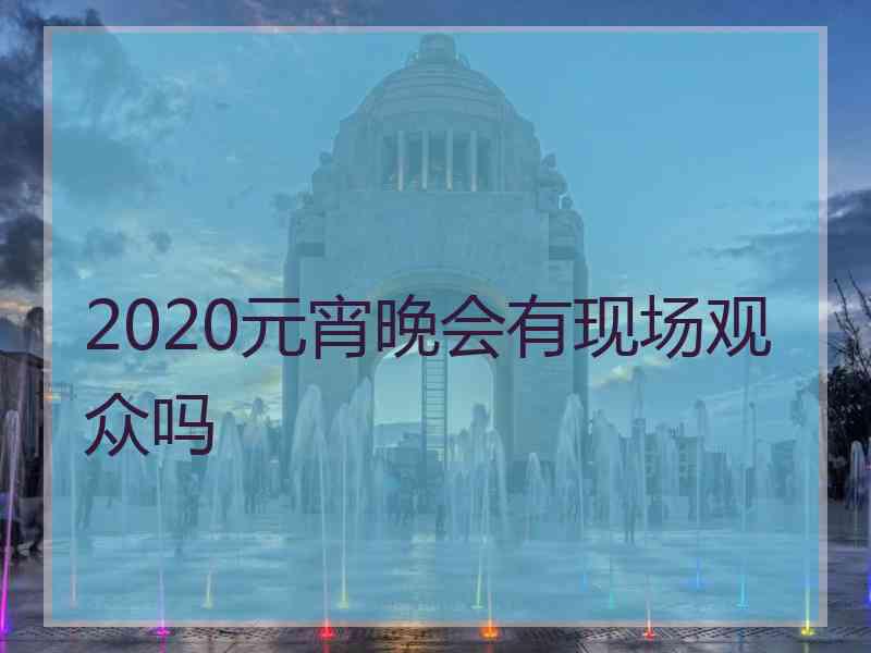 2020元宵晚会有现场观众吗