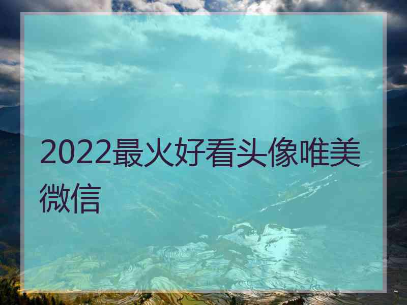 2022最火好看头像唯美微信