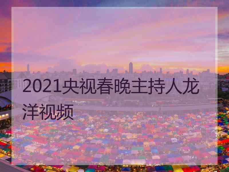 2021央视春晚主持人龙洋视频