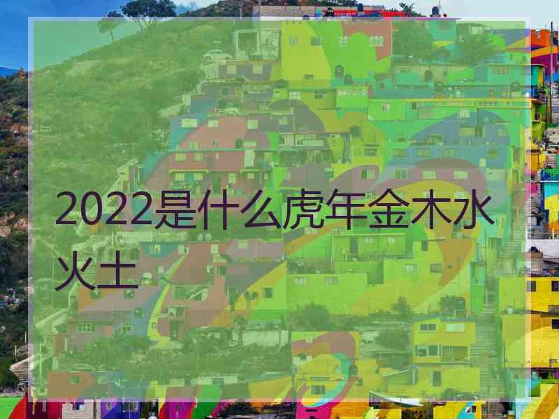 2022是什么虎年金木水火土