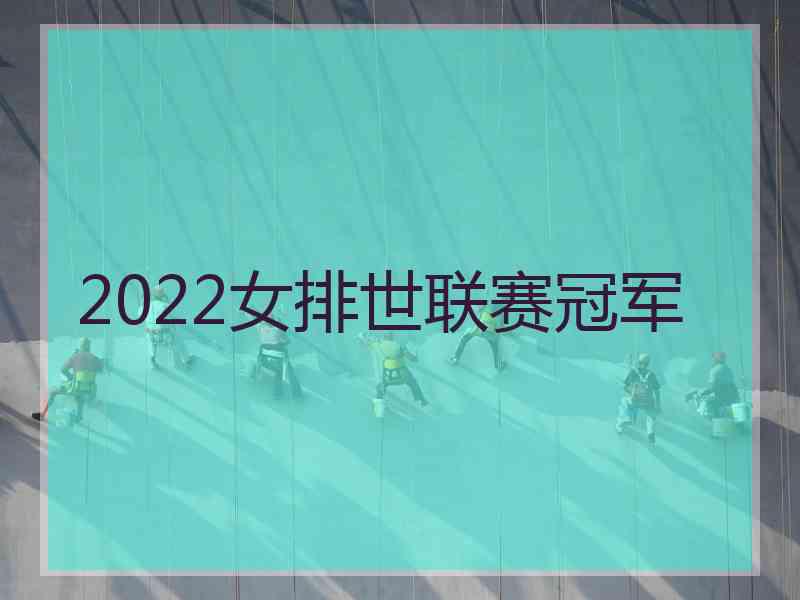 2022女排世联赛冠军