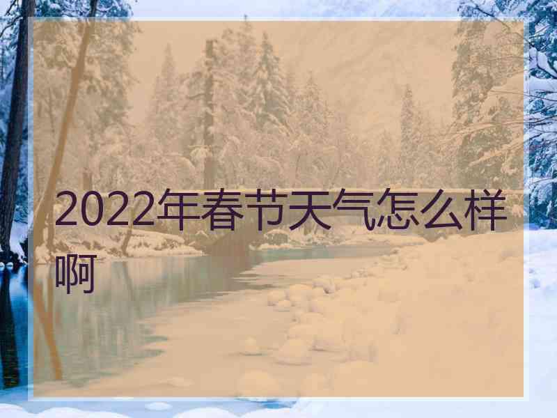 2022年春节天气怎么样啊