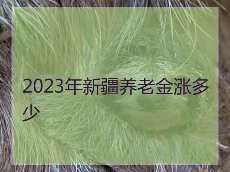 2023年新疆养老金涨多少