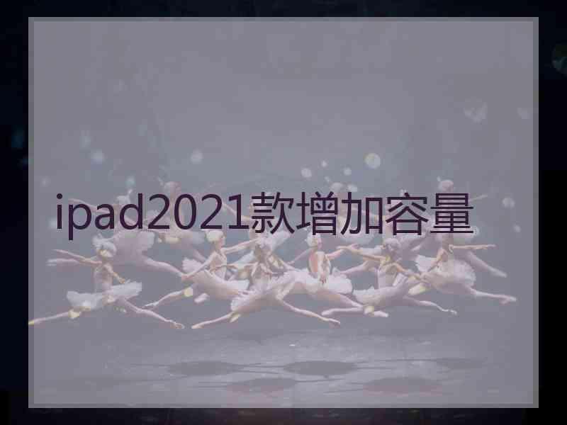 ipad2021款增加容量