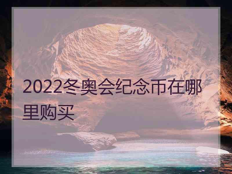 2022冬奥会纪念币在哪里购买