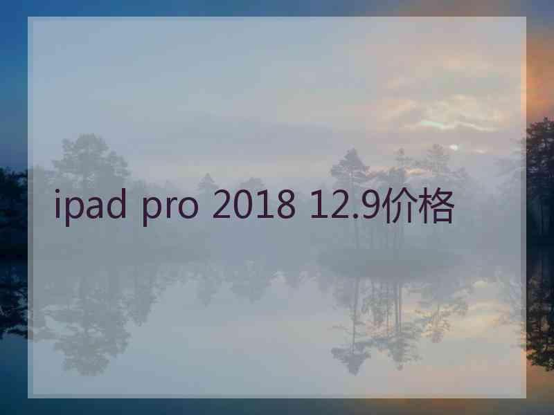 ipad pro 2018 12.9价格