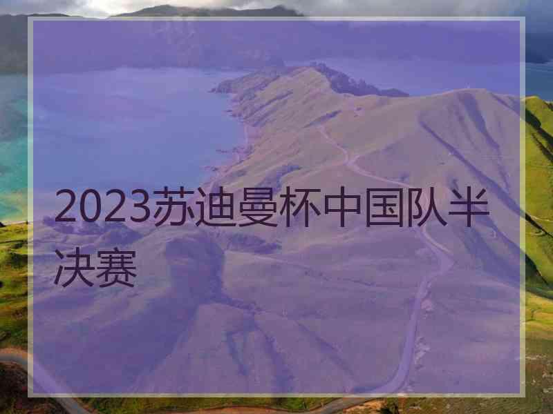 2023苏迪曼杯中国队半决赛