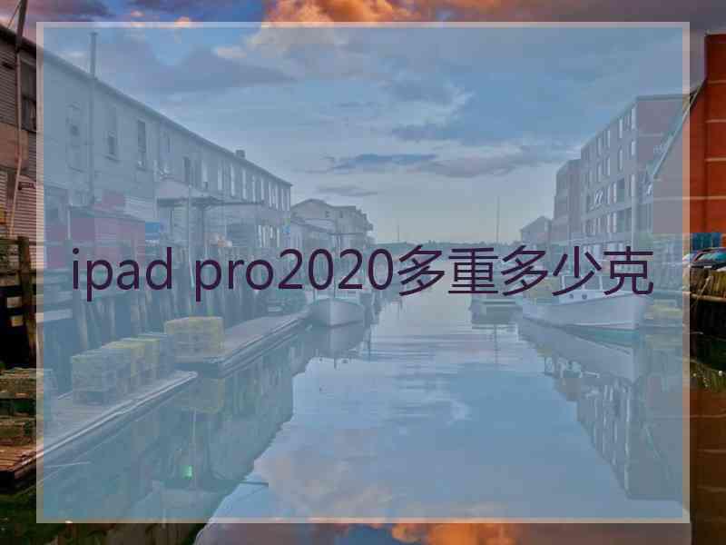 ipad pro2020多重多少克