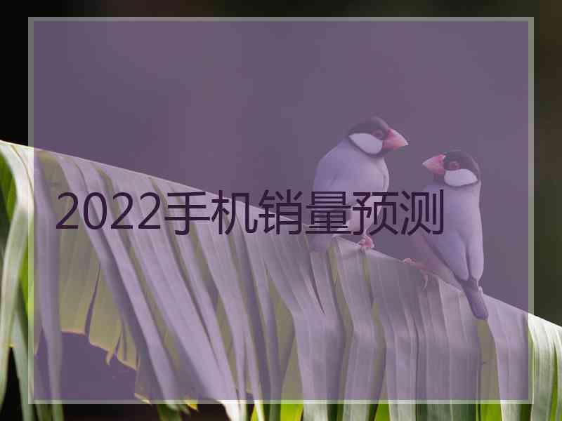 2022手机销量预测