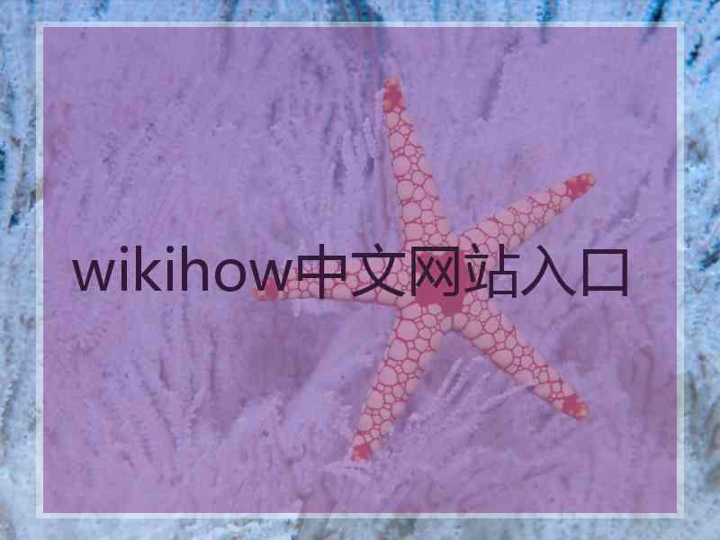 wikihow中文网站入口