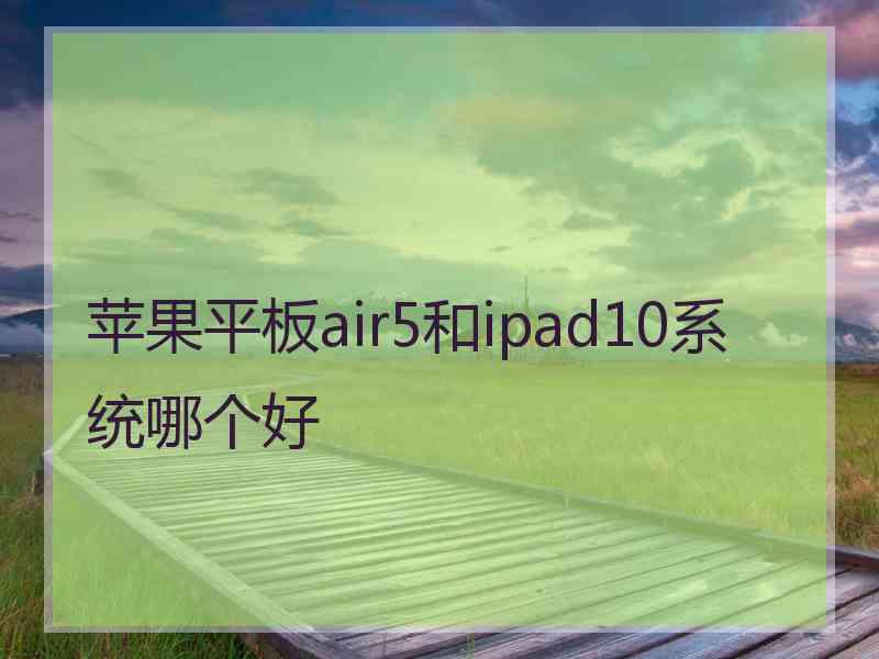 苹果平板air5和ipad10系统哪个好