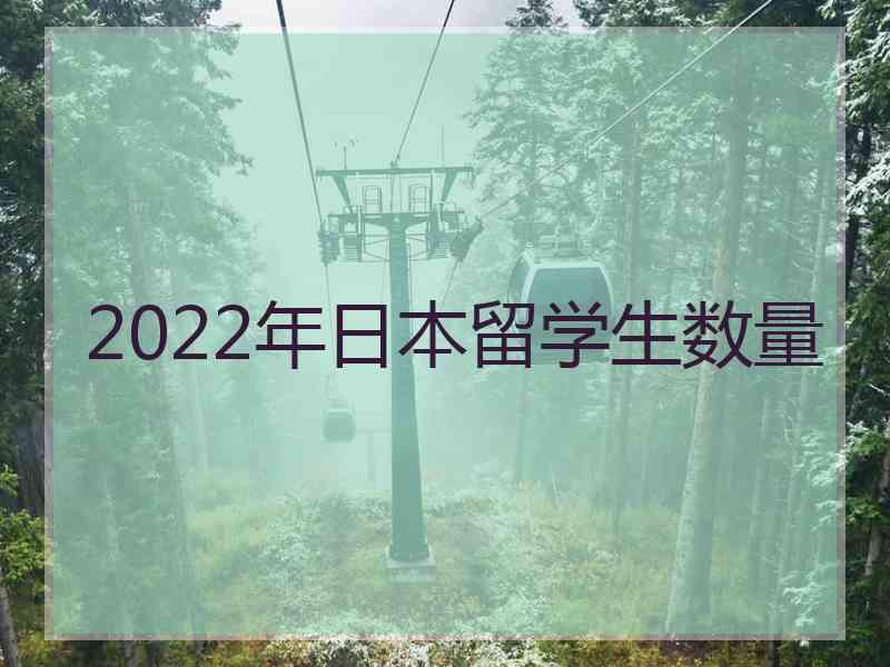 2022年日本留学生数量