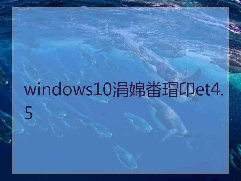 windows10涓婂畨瑁卬et4.5