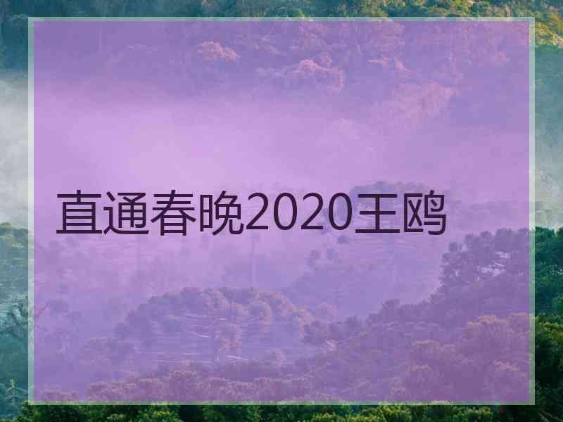 直通春晚2020王鸥