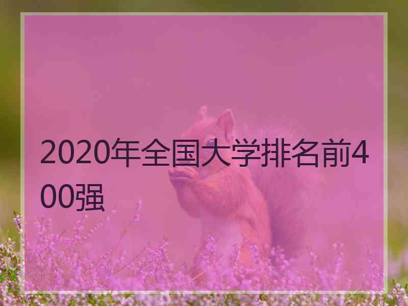 2020年全国大学排名前400强