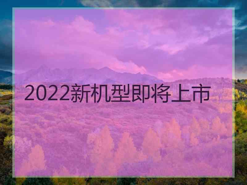 2022新机型即将上市