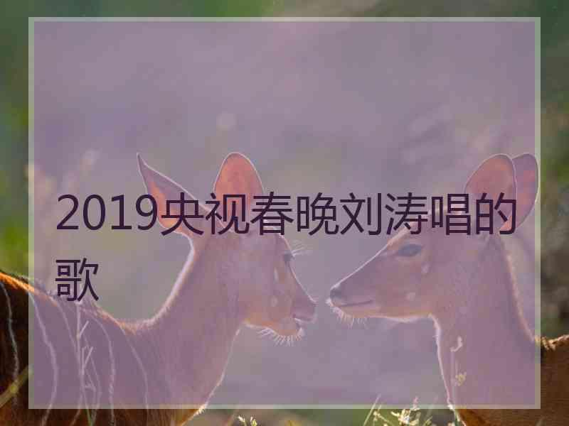 2019央视春晚刘涛唱的歌