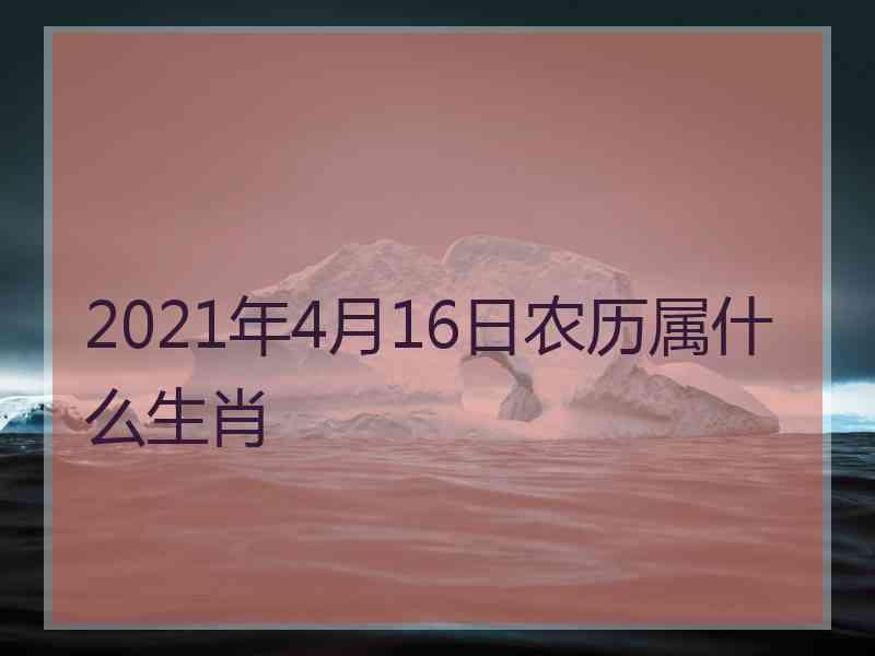 2021年4月16日农历属什么生肖