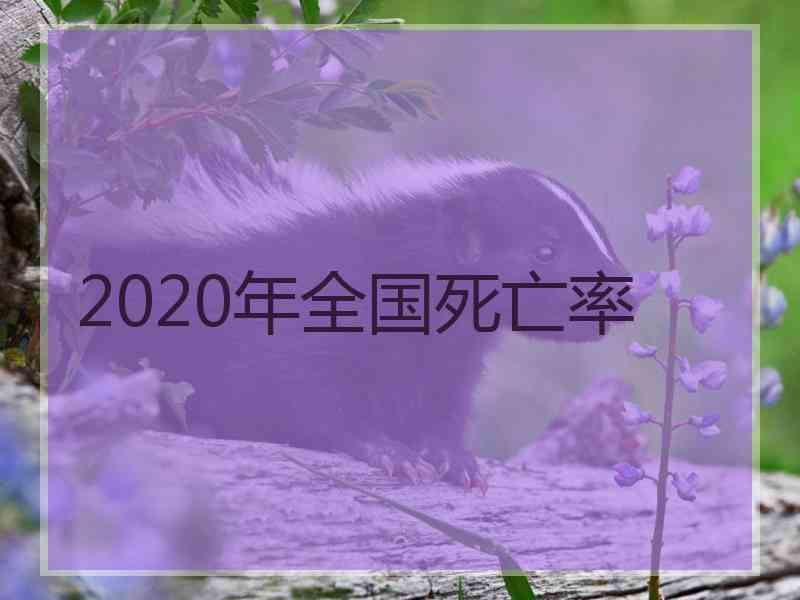 2020年全国死亡率