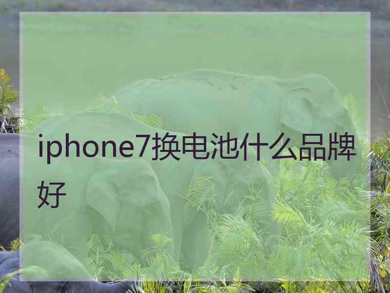 iphone7换电池什么品牌好