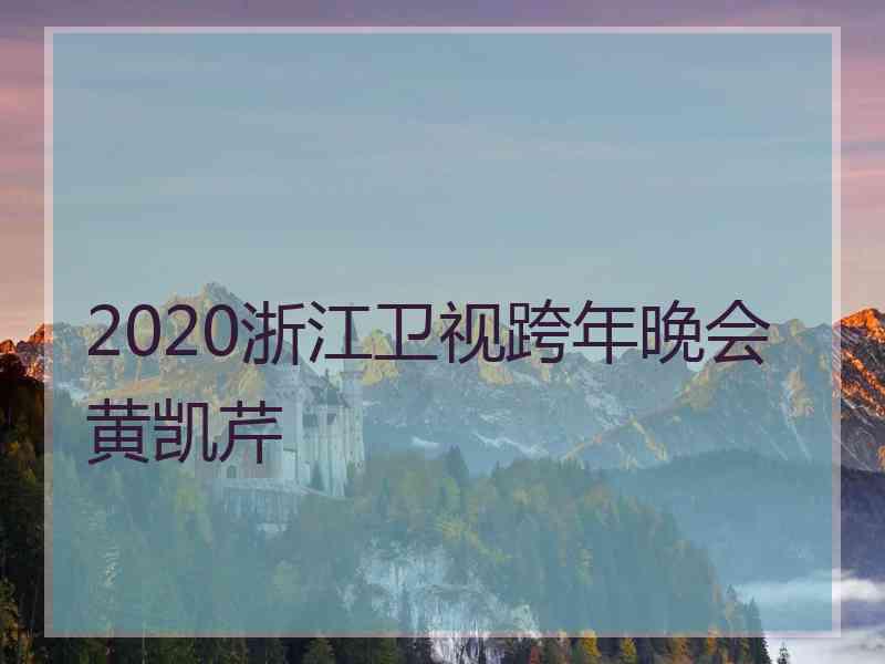 2020浙江卫视跨年晚会黄凯芹