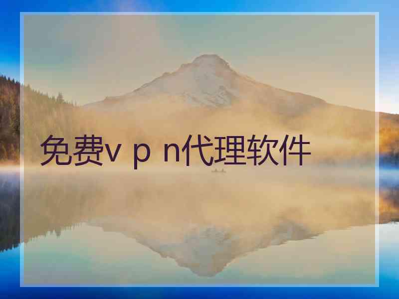 免费v p n代理软件