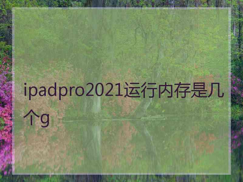 ipadpro2021运行内存是几个g