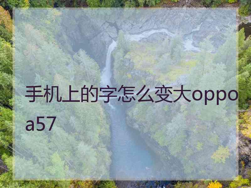 手机上的字怎么变大oppoa57