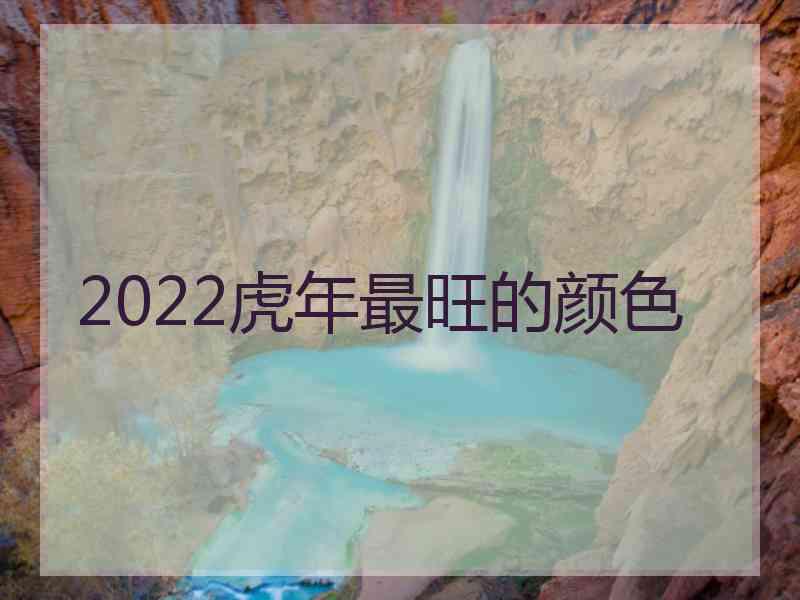 2022虎年最旺的颜色