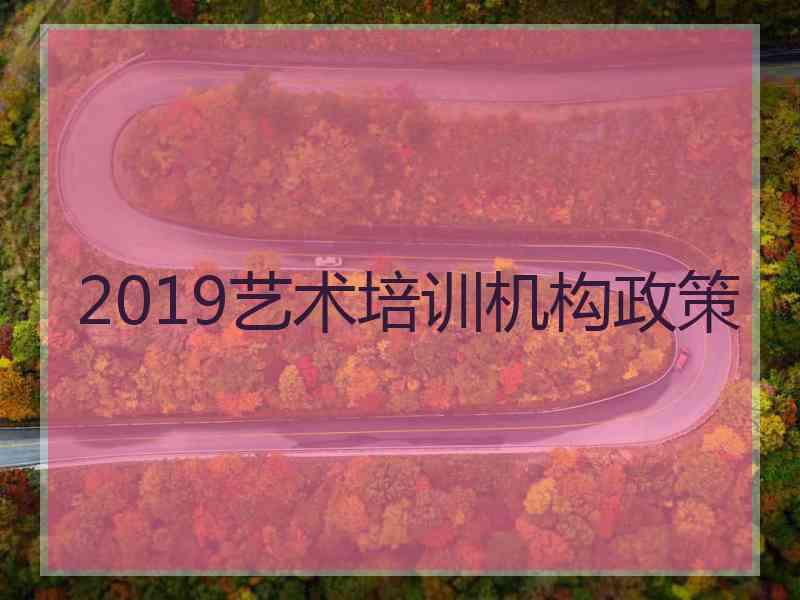 2019艺术培训机构政策