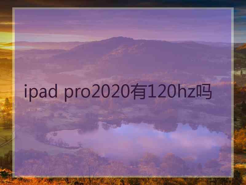 ipad pro2020有120hz吗