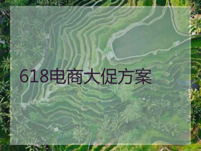 618电商大促方案