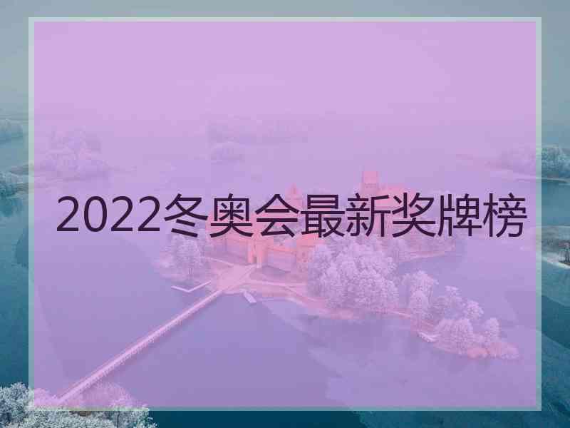 2022冬奥会最新奖牌榜