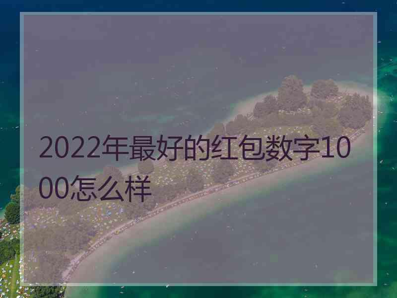 2022年最好的红包数字1000怎么样