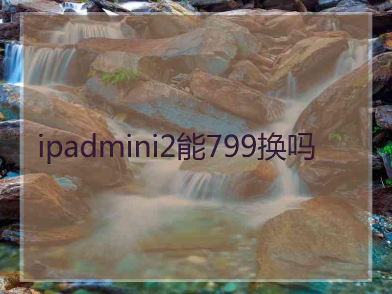 ipadmini2能799换吗