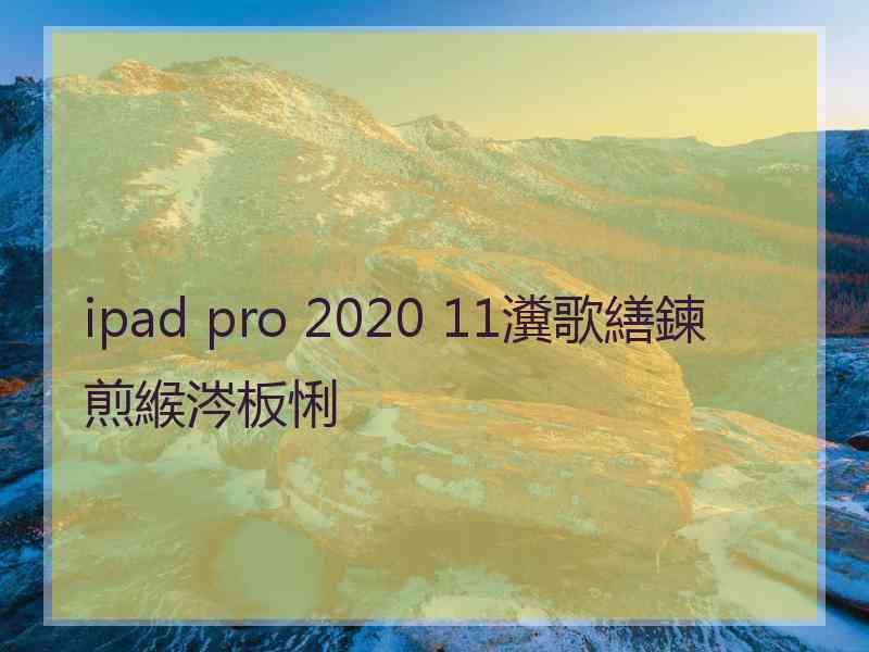 ipad pro 2020 11瀵歌繕鍊煎緱涔板悧