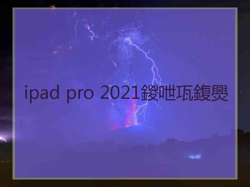 ipad pro 2021鍐呭瓨鍑爂