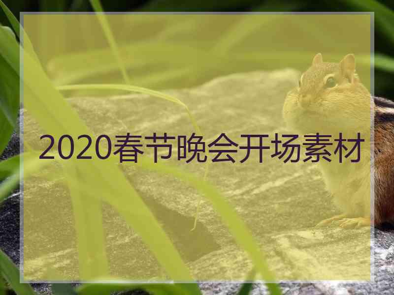 2020春节晚会开场素材