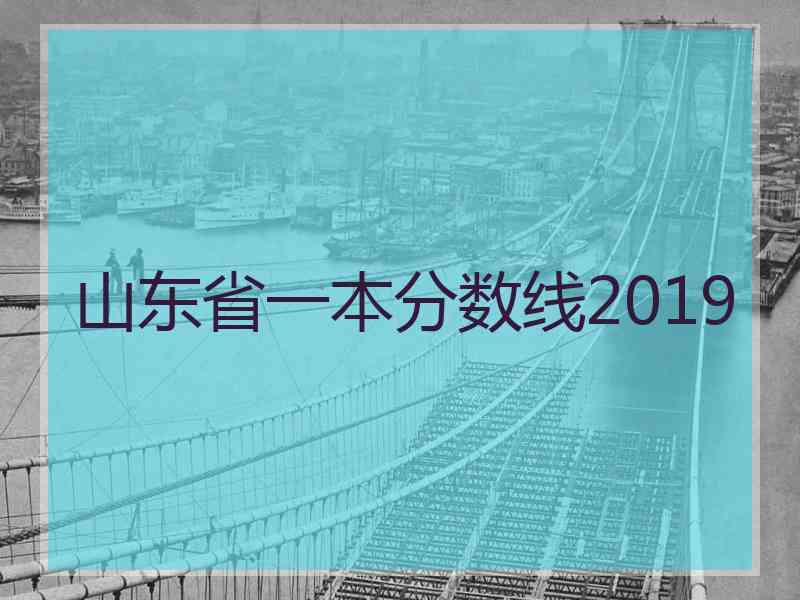 山东省一本分数线2019