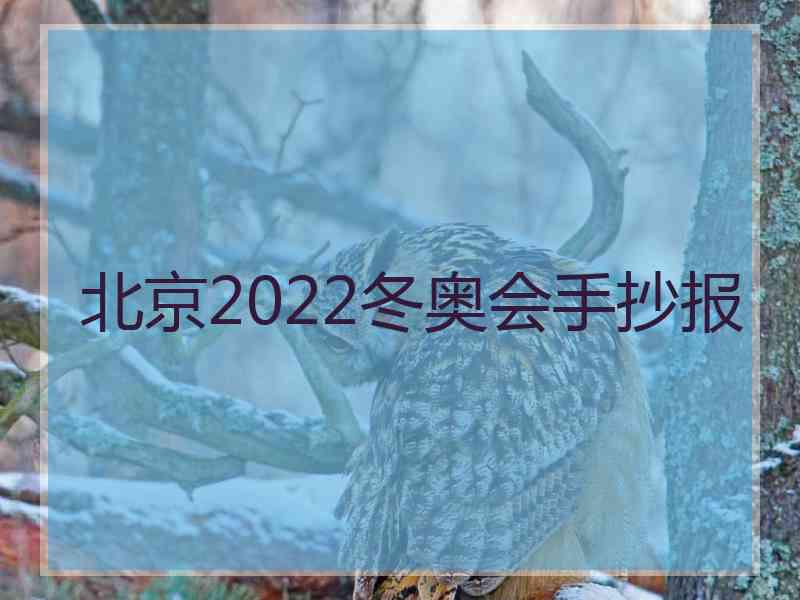 北京2022冬奥会手抄报