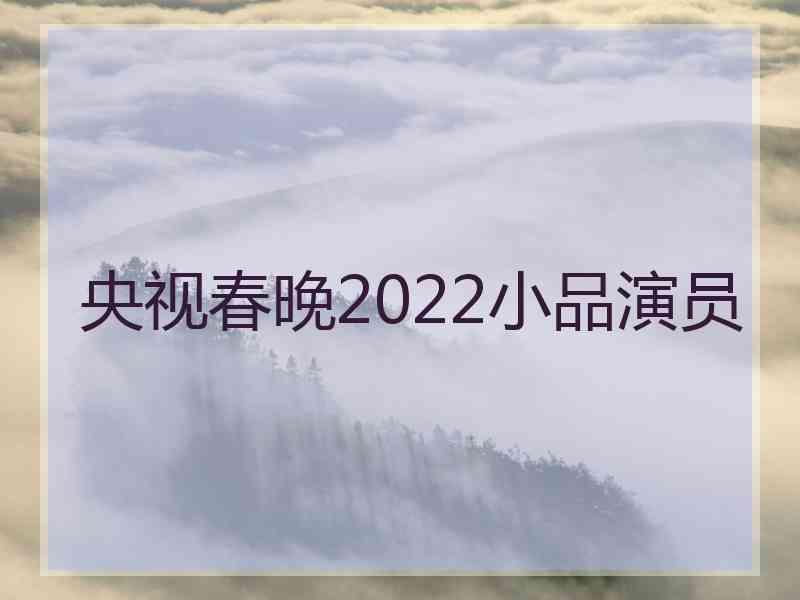 央视春晚2022小品演员