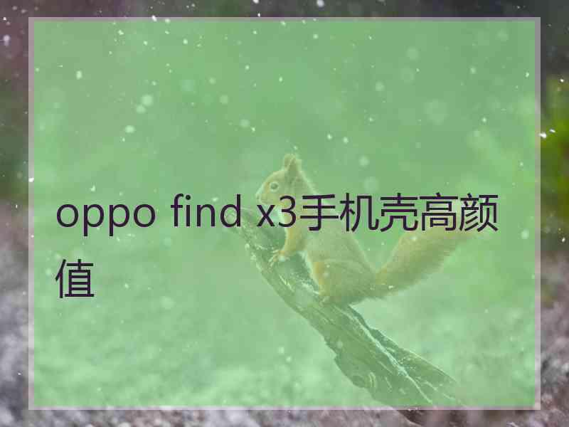 oppo find x3手机壳高颜值