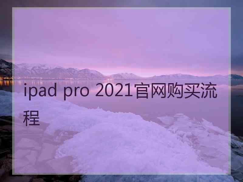 ipad pro 2021官网购买流程