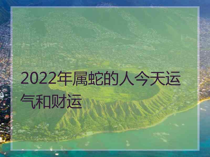 2022年属蛇的人今天运气和财运