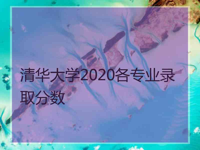 清华大学2020各专业录取分数