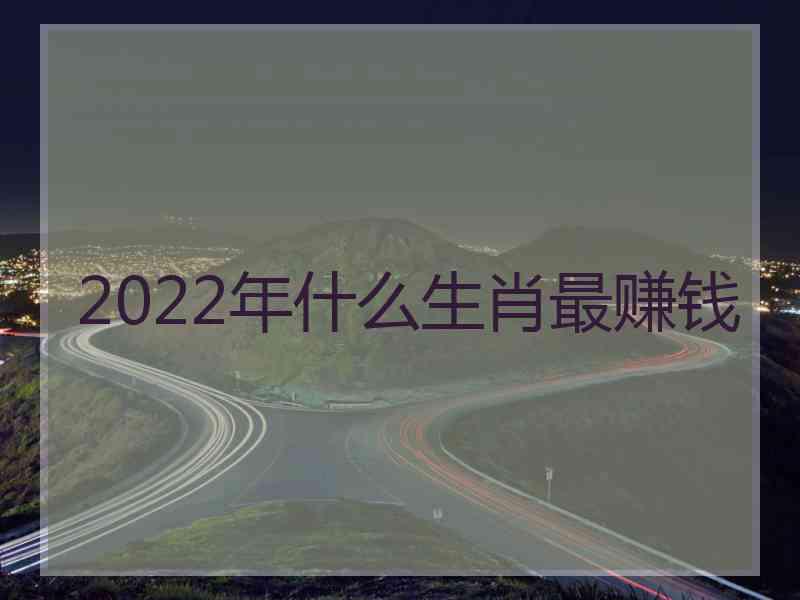 2022年什么生肖最赚钱