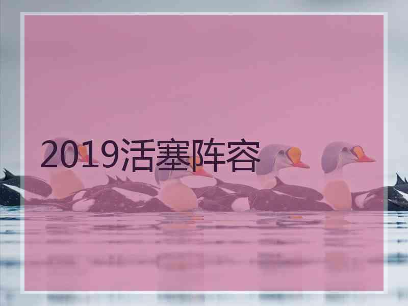 2019活塞阵容