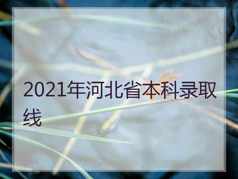 2021年河北省本科录取线