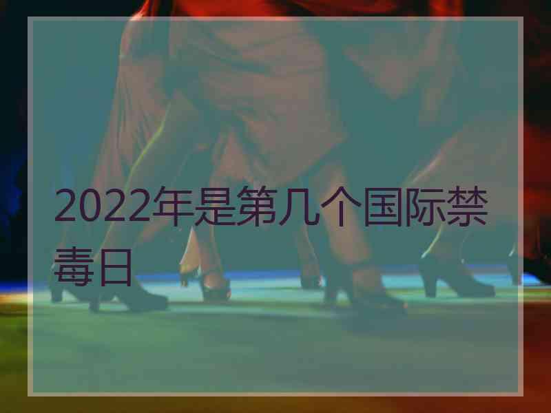 2022年是第几个国际禁毒日