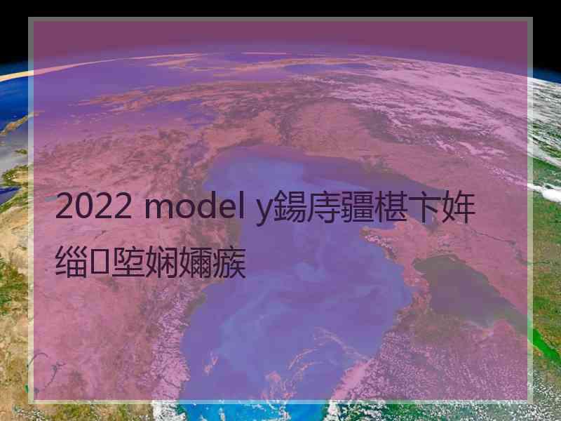 2022 model y鍚庤疆椹卞姩缁埅娴嬭瘯